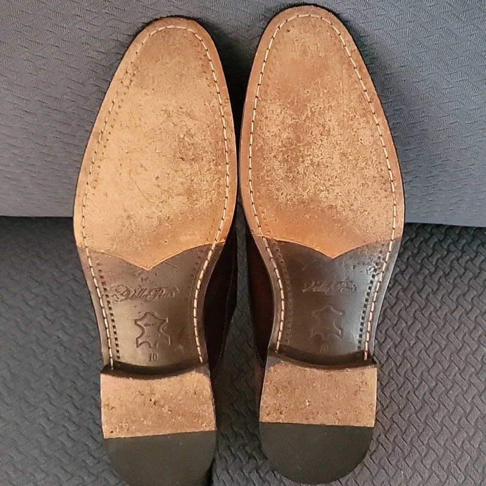 VellaPais Men's Dark/Light Brown Leather/Suede Oxford Shoes SZ 10 Style 4114 - Picture 9 of 10